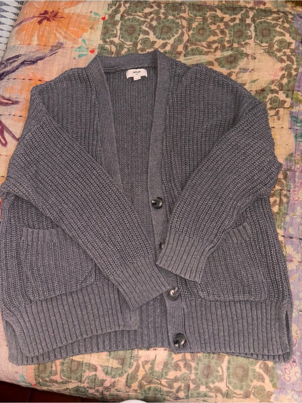 Aerie Knit Button-Front Sweater Cardigan- Grandpa vote